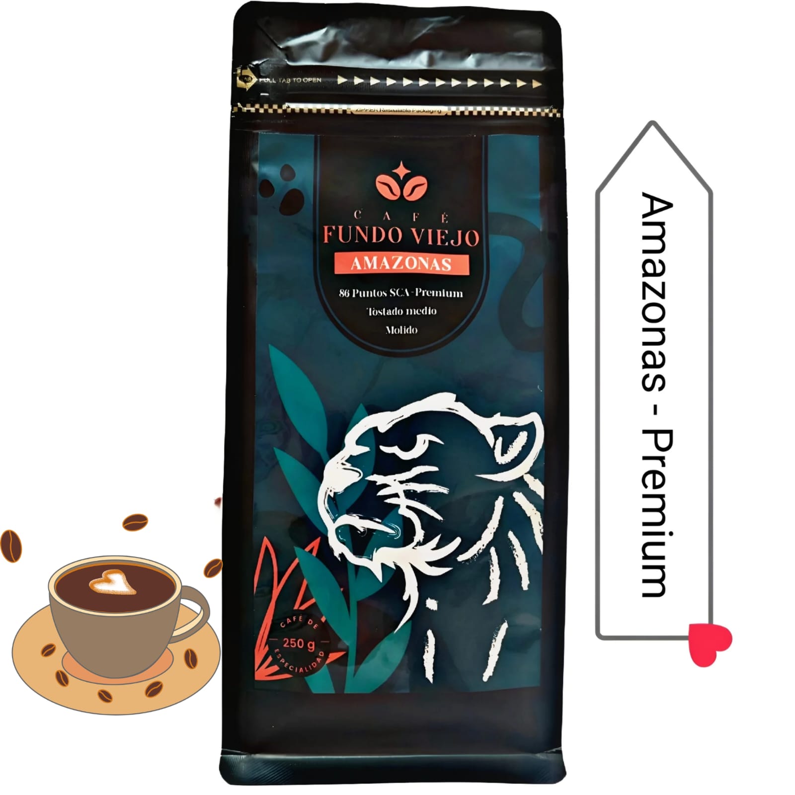 Café, Gourmet, MOLIDO, tostado Medio, 250g.